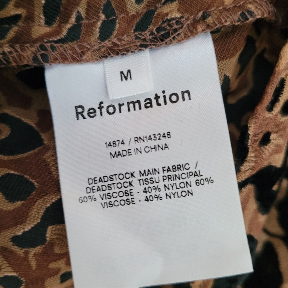 Reformation Leopard Print Cowl Neck Top - Picture 4 of 6